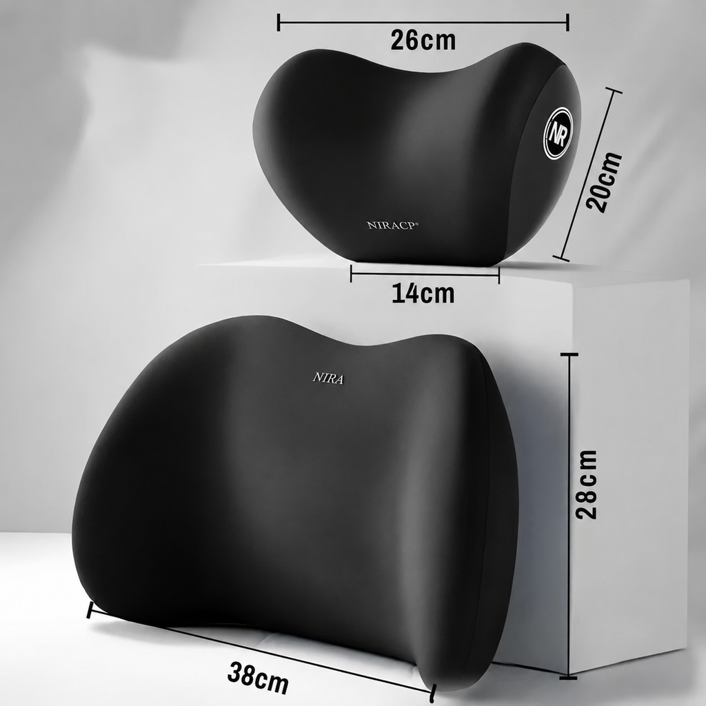 Set Cojines Soporte Lumbar y Cuello para Carro