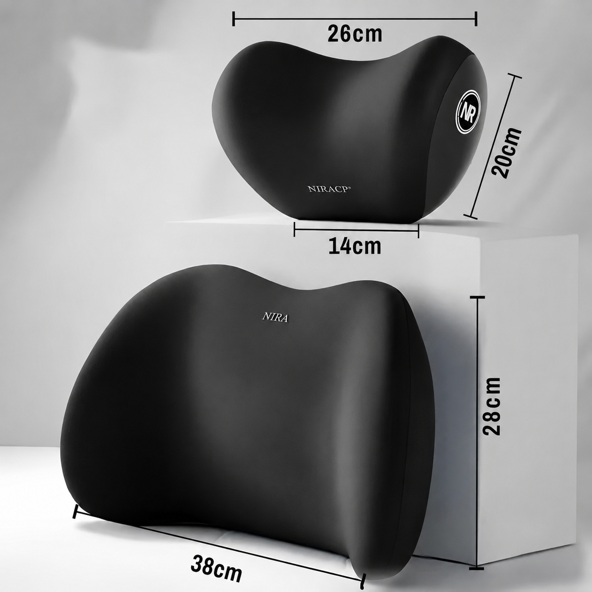 Set Cojines Soporte Lumbar y Cuello para Carro