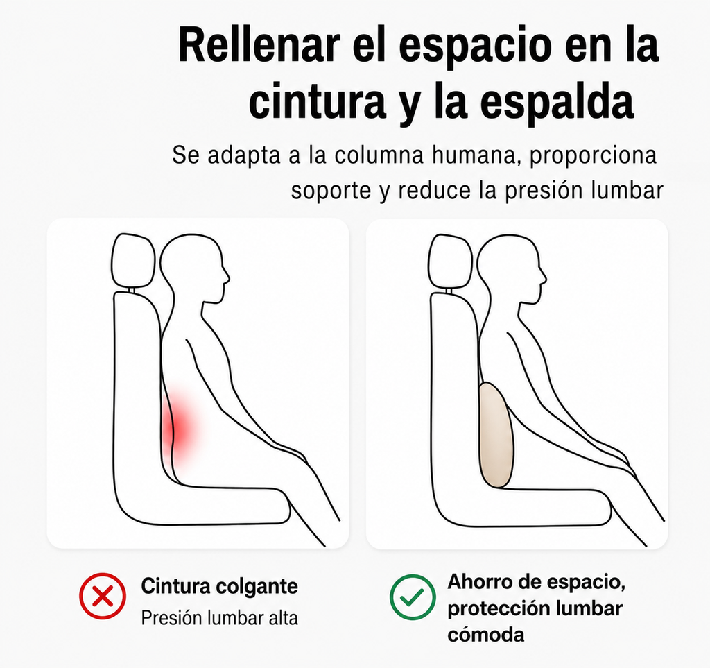 Set Cojines Soporte Lumbar y Cuello para Carro