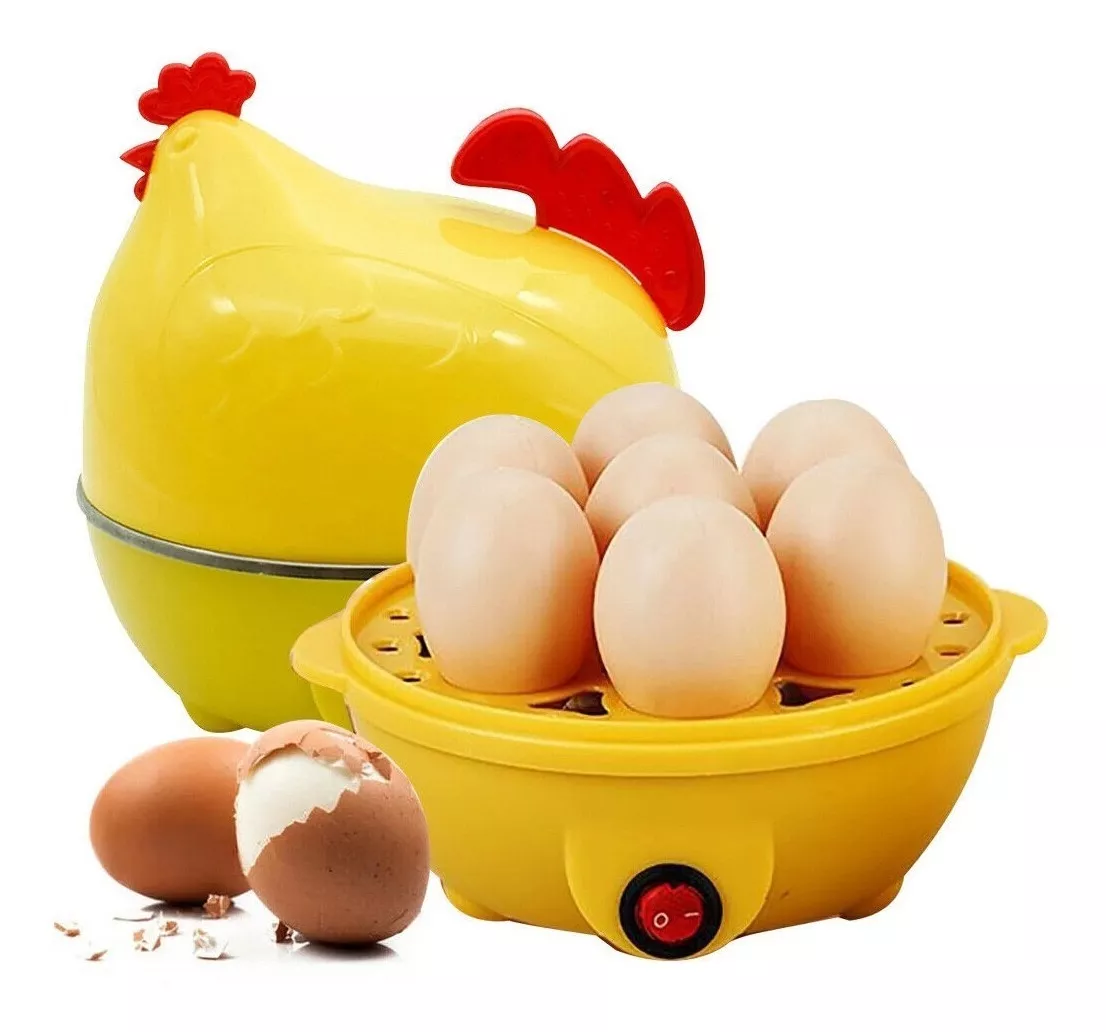 Hervidor de huevos gallina con huevos