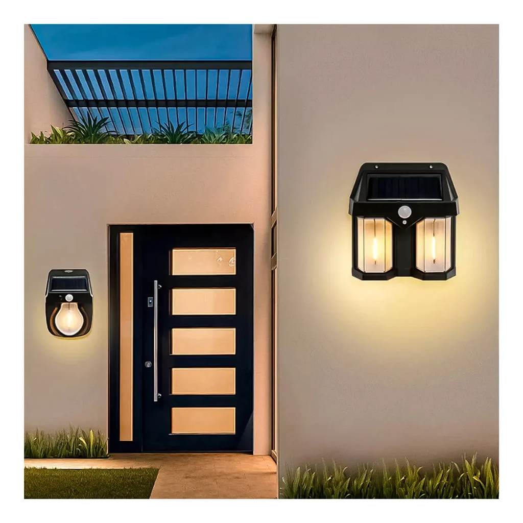 Foco LED solar doble